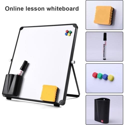 Magnetic Dry Erase White Board Set Aluminum Alloy Foldable Durable WhiteBoard For Kids Online Lessons Office Whiteboard Set