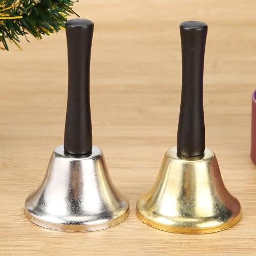 Metal Christmas Handbell New Year For Santa Claus Wedding Party Celebrate Rattle Tools Dinner Hotel Handbell Decoration Supplies