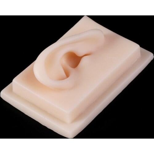 Human Soft Silicone Left Ear Model Life Size Acupuncture Study Practice Tool Teaching Resources For Medical Science 746D