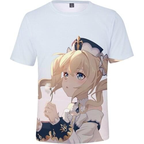 Fashion Tops Genshin Impact 3D Print Men Women Tee shirt New Comic Tshirt Children Clothes soft Breathable Summer Mens t-shirts