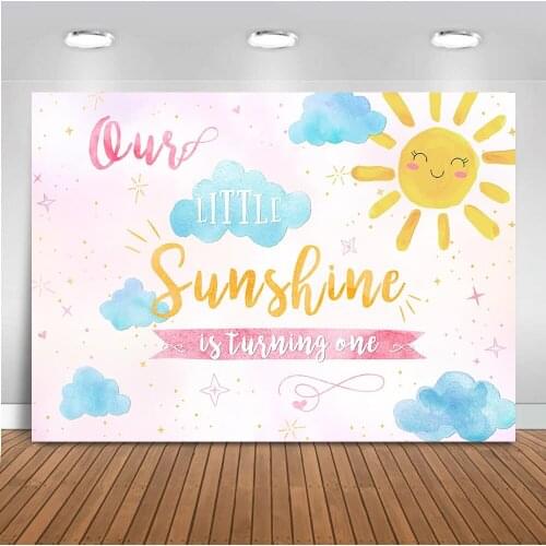 MOCSIKA Newborn Baby Shower Backdrop for Photography Sunshine Party Decoration Banner Birthday Parties Background for Photo