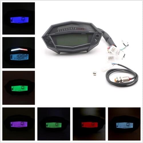 Motorcycle Speedometer Color-changing LCD Digital Speedometer Odometer Tachometer For Kawasaki Z1000 Modification Seven Color