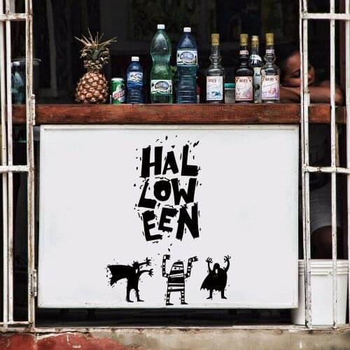 Amazing Vivid Halloween Sticker Halloween Festival Decor Wall Sticker Poster Wallpaper Party Living room Home Decoration Gift