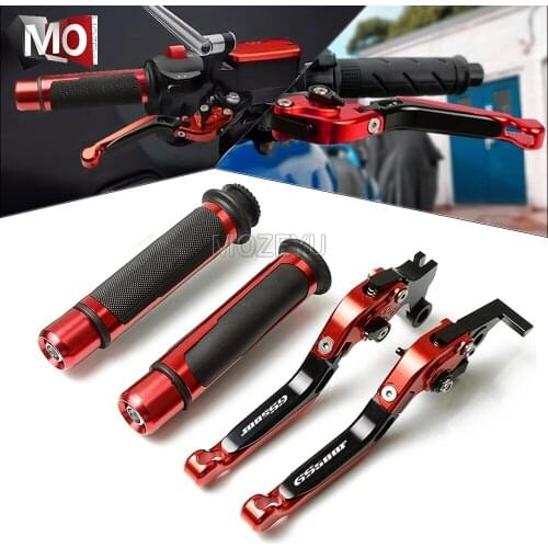 Motorcycle CNC Adjustable Folding Extenable Brake Clutch Levers Handlebar Hand Grips For Suzuki GS500F GS500 GS 500 F 2004-2009