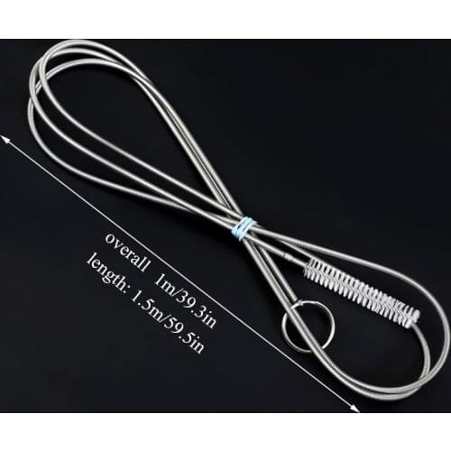 Spiral Cleaning Brush Beer Silicone Hose Cleaner Air Pump Hose Tube Filter Pipes silicone tube Washing Tools 1.5m 3/8inch