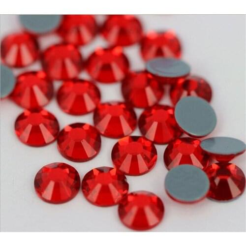 SS20 SS30 Lt.Siam Red Color DMC Crystal Rhinestones DIY Loose Glue HotFix Crystal Rhinestone Garment Decoration Hand Craft