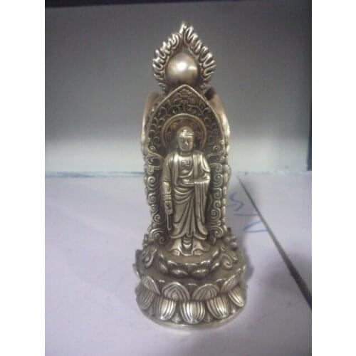 Old 18C Silver Statue/ Sculpture--Trinity Western fairy,free shipping