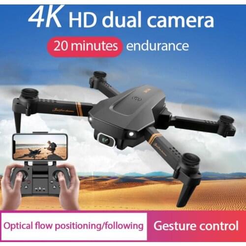 V4 Rc Drone 4k HD Wide Angle Camera 1080P WiFi Fpv Drone Dual Webcam Quadcopter Real-time Transmission Helicopter Toys