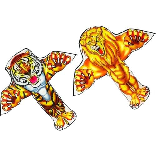 Y55B Tiger/lion Kite, Easy-to-Fly n Flying Saucer Kite for Adults and Children, The Best Choice for Beach Outdoor Activities