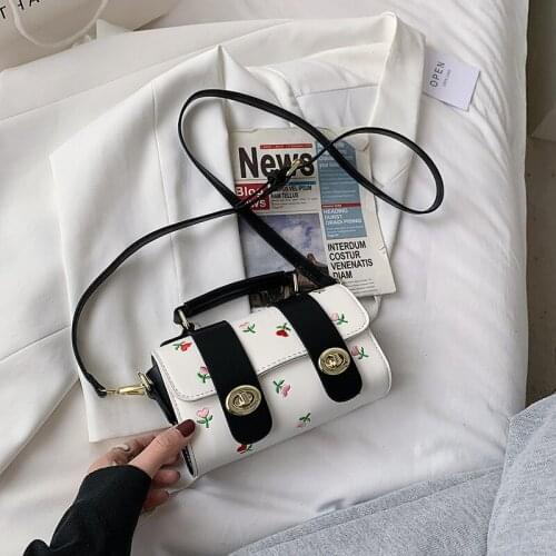 YOUSE Brand 2021 New Satchel Female Flower Hand Bag Small Bag Fashion One-shoulder Boston Bags Make Up Bags Cute Side Bags