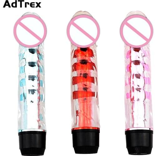 Female G-spot Vibrator Jelly Dildo Penis Clitoris Stimulator Massager Sex Toys for Women Masturbator Multi-speed