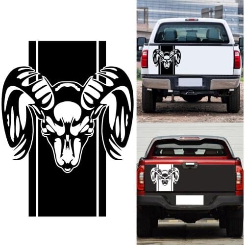 1PCS Fashion stripe creative graphic car stickers for Dodge rear lathe Ram 1500 2500 3500 Rebel Mopar vinyl car accessories