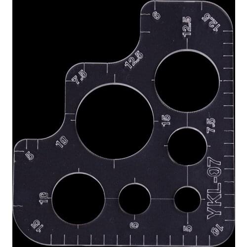 1PCS DIY Handmade Leather Tools R Rules Rounded Corners Full Size Acrylic Template