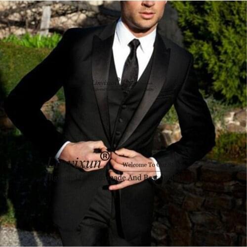 2020 High Quality men suit Black Groom Tuxedos Groomsmen Morning style tuxedos for Men Wedding Suits Prom Formal Bridegroom Suit