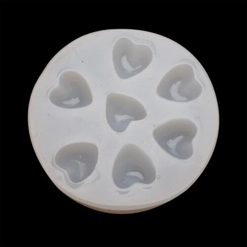 3D Heart Shape Pendant Epoxy Resin Silicone Mold Mini Heart Soap Wax Mold Tools U90E