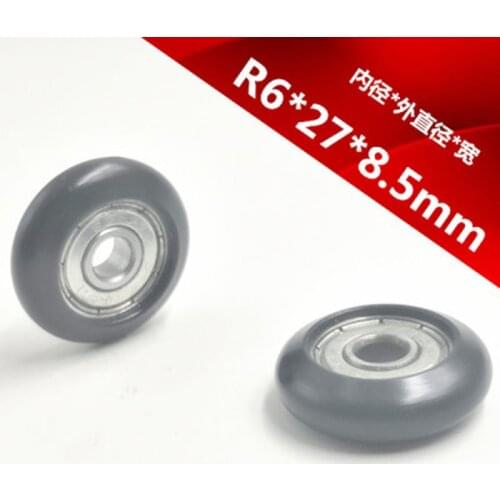 6*27*8.5 High-quality arc-coated rubber 626zz bearing,sliding pulley diameter 27mm,thickness 8.5mm,Furniture, equipment wheels