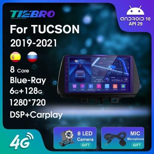 Blu-ray IPS Update QLED Car Radio For Hyundai TUCSON 201-2021 2DIN Android10 GPS Navigation Auto Radio Car Multimedia Player IGO