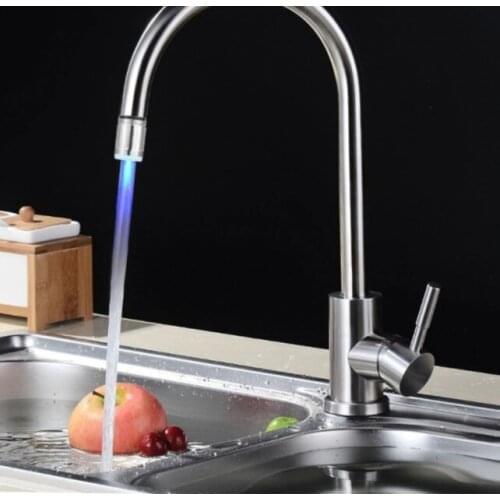 Battery-free Kitchen Bathroom Shower Detachable Blue Color Detachable Led Light Faucet Head