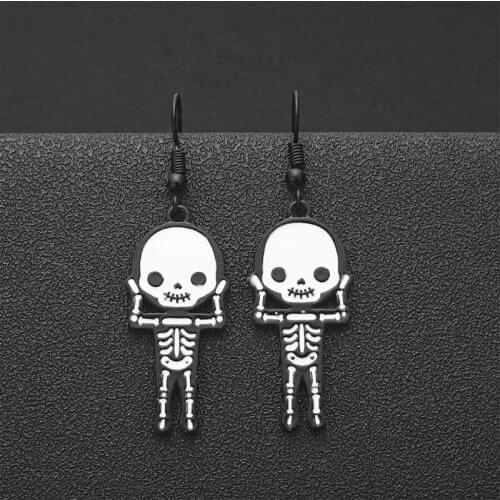 Shiny Skeleton Earrings Epoxy Resin Mold DIY Craft Skull Keychain Silicone Mould