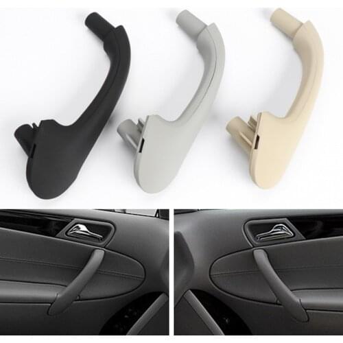 Black/Beige/Gray Car Front Inner Door Pull Handle Cover Trim Auto Interior Accessories For Mercedes Benz C Class W203 2000-2007