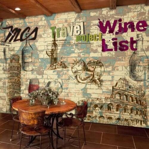 Dropshipping Fatman 3d Wall Murals European Retro Vintage Wall Painting Foto Wallpapers Living Room Custom Wallpaper Tapeta