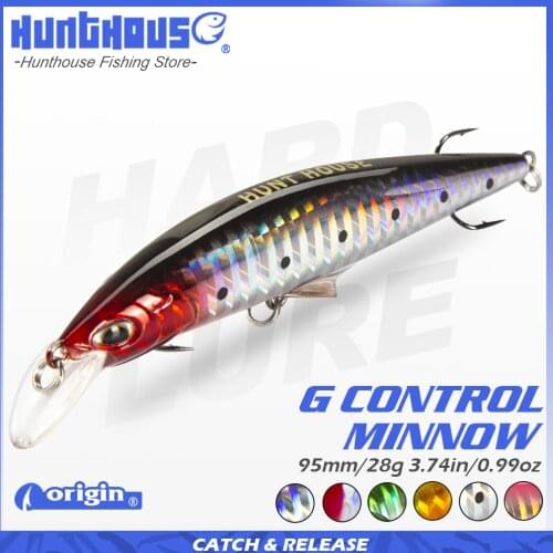 Hunthouse G-control minnow sinking fishing lure 95/120mm 28/41g artificial swimbait leurre pescar G control minnow jerkbaits