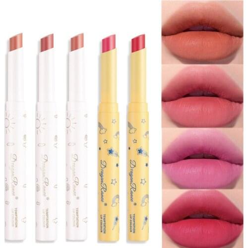 Matte Crayon Lipstick 12 Colors Moisturizing Waterproof Lasting Nude Velvet Sexy Red Lips Tint Professional Lipstick 1 Pc