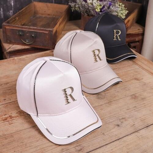 Women Silk Cotton letter baseball caps Summer men hip hop sun hat Solid curved golf cap Snapback hat casquette gorras
