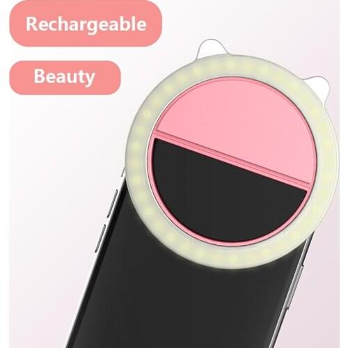 Mini Mobile Phone LED Selfie Light Anchor Beauty Lens Live Broadcast Artifact Round Ring Mobile Phone Fill Light Ring light
