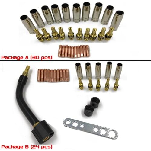 30/24/14Pcs Welding Torch Nozzle Part Kit Conical Rod Tool Set for Binzel 15Ak Welder Accessories