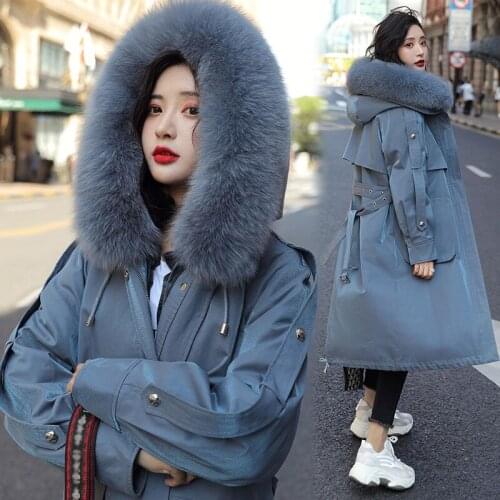 Faux Fur Hooded Winter Coat Women Long Jacket Female Thick Warm Parkas Female 2020 Vintage Casual Loose Oversized Pocket Clothes