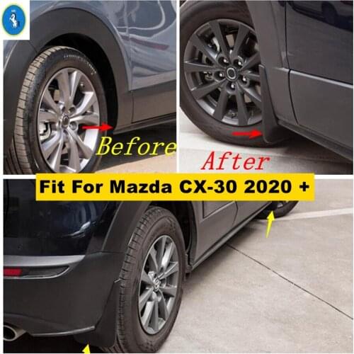 Front & Rear Mud Flap Splash Guards Fender Mudguards Mudflaps Protection Kit Fit For Mazda CX-30 2020 2021 Plastic Accessories