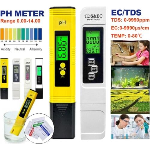PH Meter 0.01 High Precision EC TDS Tester for Water Quality with 0-14 Measurement Range Suitable Aquarium Swimming Pool