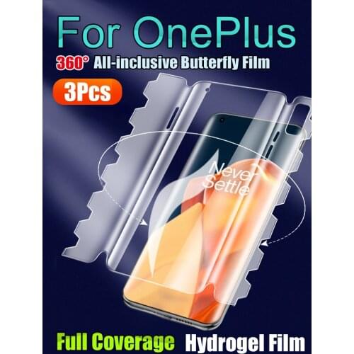 Full Coverage 1+ 9Pro Butterfly Screen Protector For OnePlus 8Pro 8T Front Back Hydrogel Film One+ 9R 1+9 1Plus 8 Soft HD