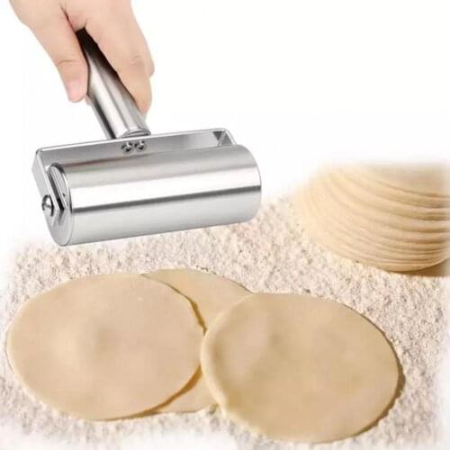 Rolling Pin Sturdy Wear Resistant Stainless Steel Pastry Pizza Fondant Bakers Roller for Home