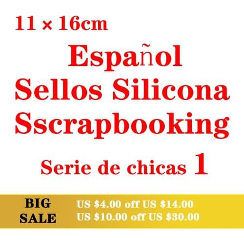 11*16 Spanish Transparent Clear Stamps/Silicone Seal For DIY Scrapbooking/Rubber Stamp Bullet Journal Supplies Card Making