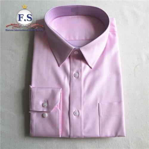 Made to measure solid thicker twill men dress shirt long sleeve with left pocket