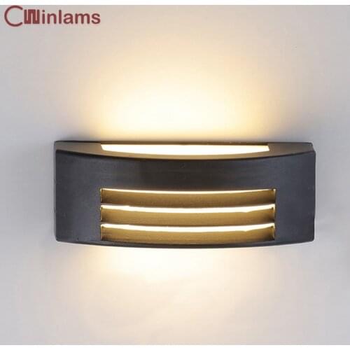 Modern outdoor waterproof wall light simple aluminum alloy LED wall lamps E27 courtyard aisle porch living room wall sconce