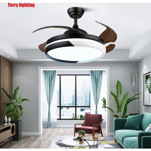 Nordic bedroom decor led living room ceiling fan light lamp restaurant dining room ceiling fans with lights remote control