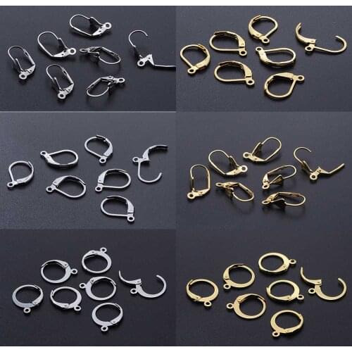20pcs/Lot 100% Stainless Steel Ear ring French D Buckle Ear Hook Never Tarnish