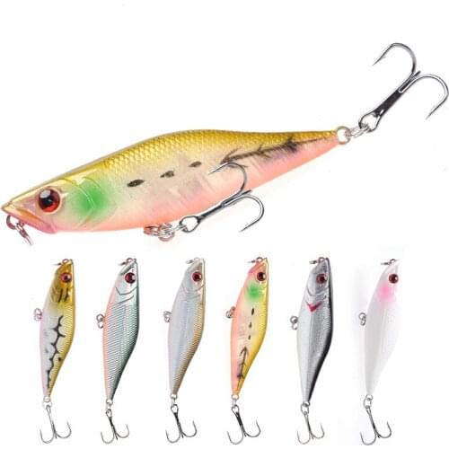 1 Pcs High Quality Minnow Fishing Lures 70mm 6.4g Crankbait Fishing Wobblers 3D Eyes Artificial Hard Pesca Bass Tackle