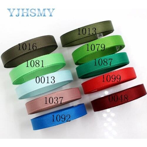 YJHSMY J-18205-L10MM,10 mm 10 yards Solid Color Ribbons Thermal transfer Printed grosgrain Wedding Accessories DIY material