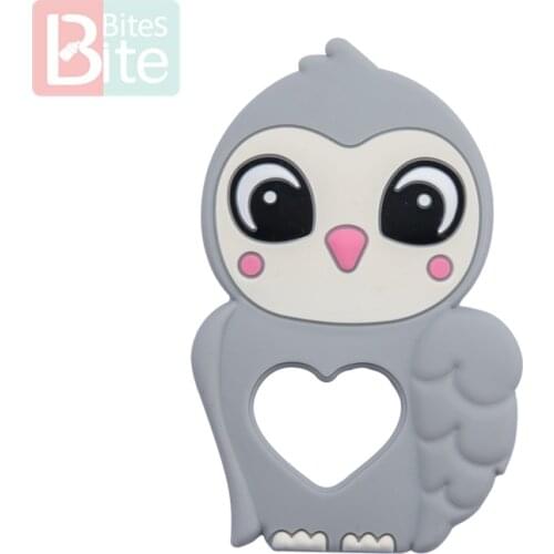 Bite Bites 1PCS Baby Toys Silicone Teether Glove Rodent Teether Food Grade Silicone Silicone Owl Silicon Beads Baby Teething Toy