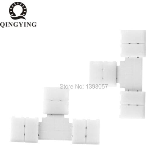 10pcs 10mm 2pin T Shape Connector LED PCB Board Quick Splitter For 5050 5630 5730 LED Strip Joining