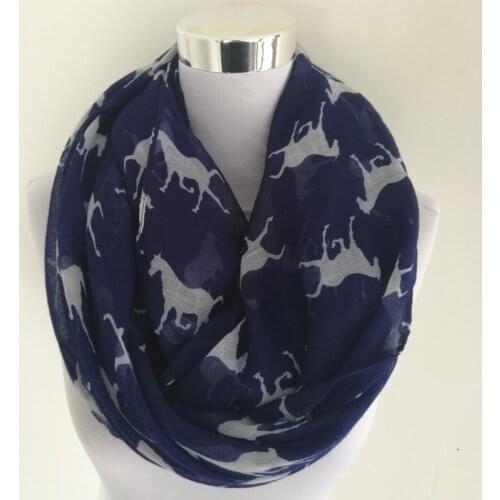 10pcs/lot Free shipping New Design fashion animal print scarf Hot sale winter horse scarf hot sale horse infinity scarf