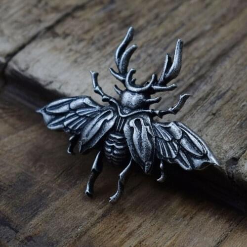 12pcs Scarab Beetle Brooch For Jewelry Pendants Findings Amulet Pendant Brooches SanLan