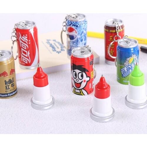 20 Pcs Stationery Cartoon Beverage Bottle Can Ballpoint Pen Cute Creative Personality Pen