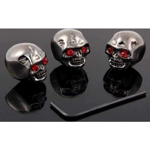 3pcs Metal skull Knobs Tone Volume Control Knobs Buttons For Electric Guitar