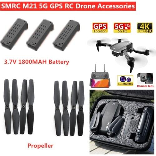 SMRC M21 M-21 5G 6K GPS RC Drone Spare Parts 3.7V 1800MAH Battery For M21 RC Quadcopter Accessories M21 Propeller m21 Battery