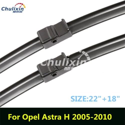 Car accessories 2pcs/lot Wiper blades for Opel Astra H (2005-2010) 22"+18" fit side pin type wiper arms only